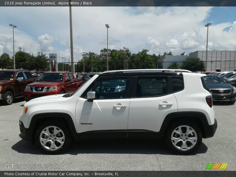 Alpine White / Black 2018 Jeep Renegade Limited