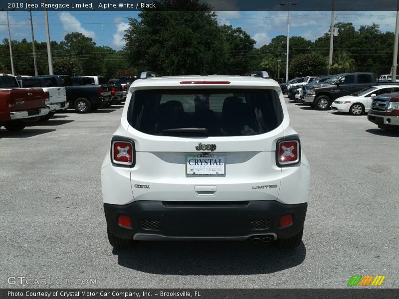 Alpine White / Black 2018 Jeep Renegade Limited