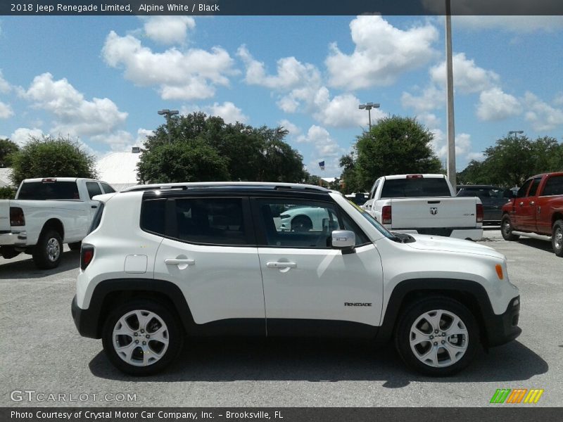 Alpine White / Black 2018 Jeep Renegade Limited