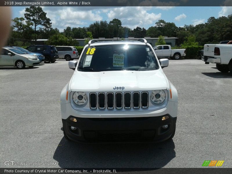 Alpine White / Black 2018 Jeep Renegade Limited