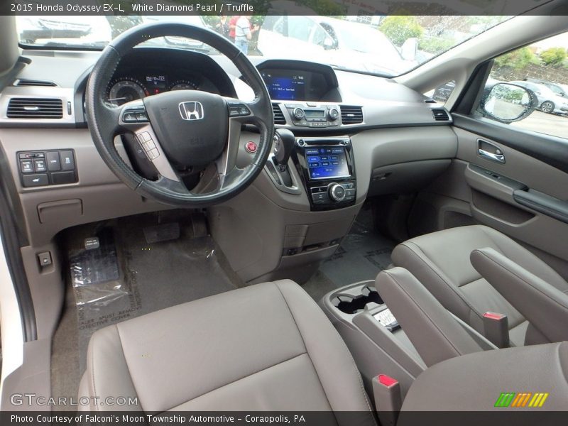 White Diamond Pearl / Truffle 2015 Honda Odyssey EX-L