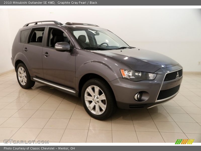 Graphite Gray Pearl / Black 2010 Mitsubishi Outlander SE 4WD