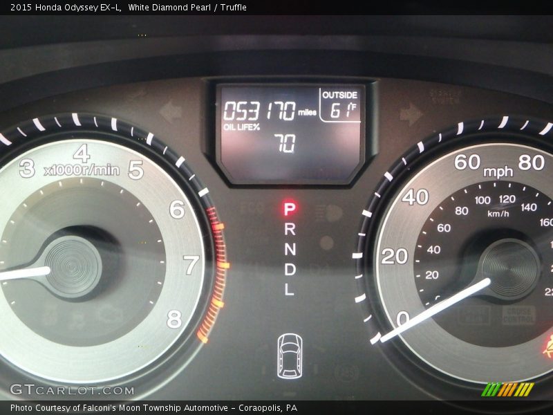 White Diamond Pearl / Truffle 2015 Honda Odyssey EX-L