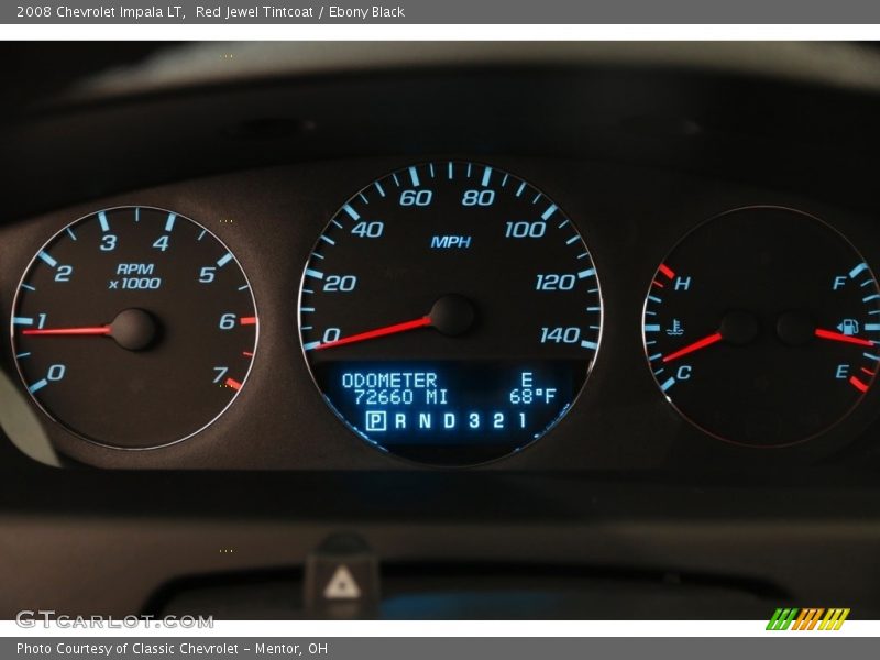 Red Jewel Tintcoat / Ebony Black 2008 Chevrolet Impala LT