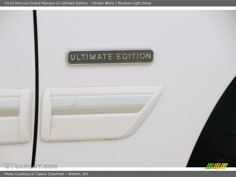 Vibrant White / Medium Light Stone 2010 Mercury Grand Marquis LS Ultimate Edition