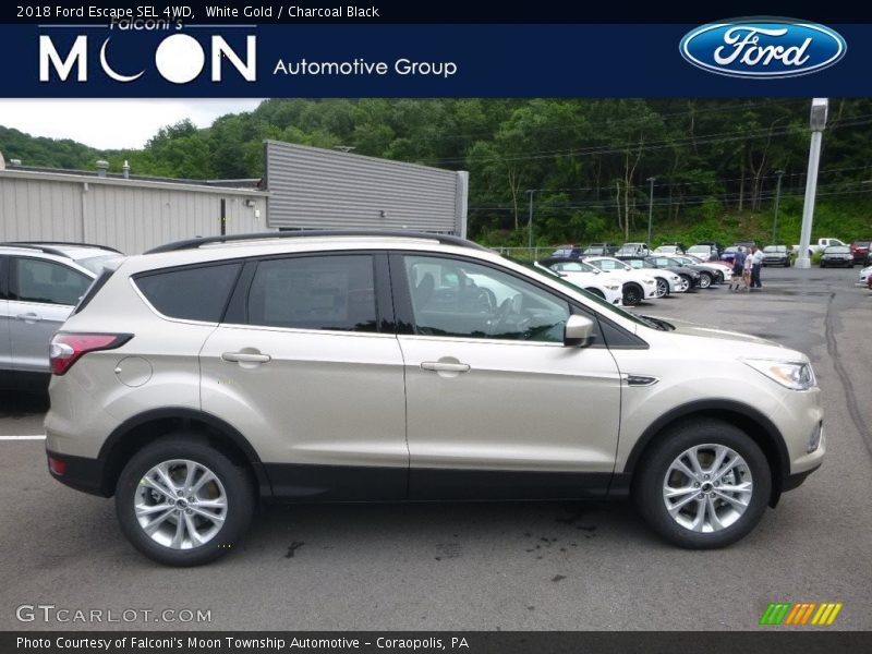 White Gold / Charcoal Black 2018 Ford Escape SEL 4WD