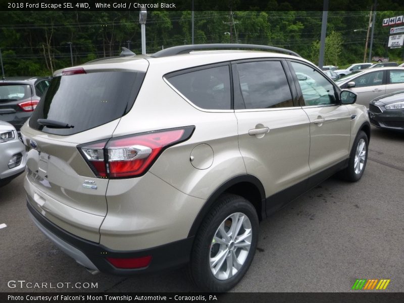 White Gold / Charcoal Black 2018 Ford Escape SEL 4WD