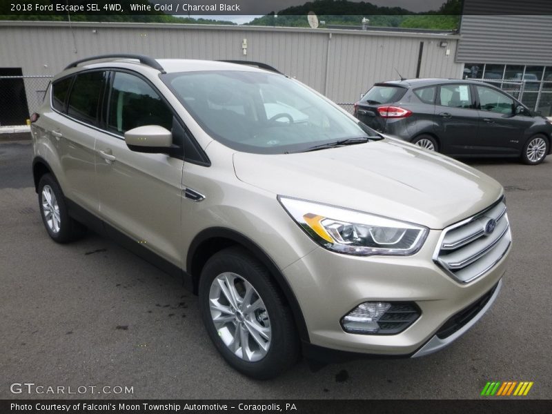 White Gold / Charcoal Black 2018 Ford Escape SEL 4WD