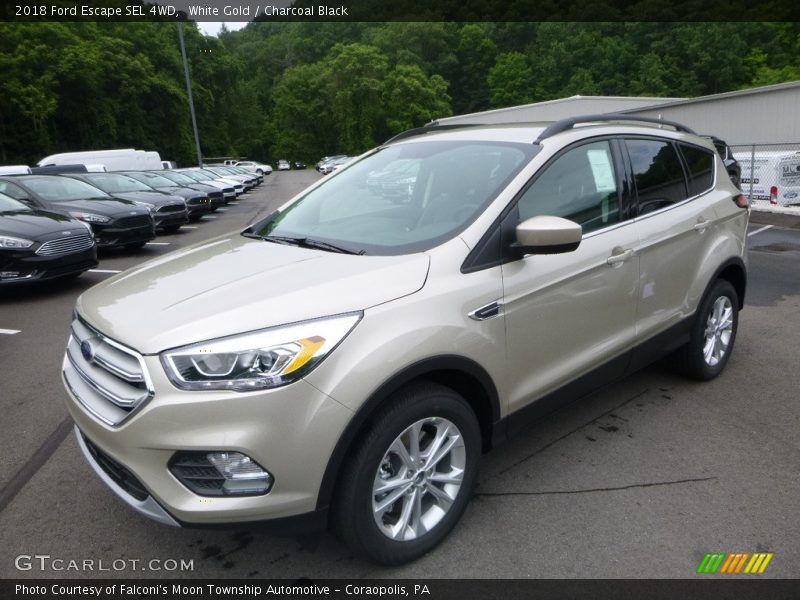 White Gold / Charcoal Black 2018 Ford Escape SEL 4WD