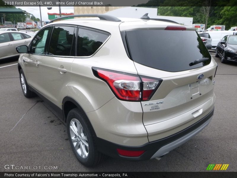 White Gold / Charcoal Black 2018 Ford Escape SEL 4WD