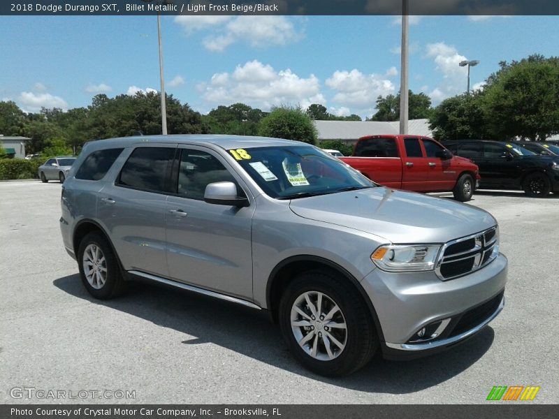 Billet Metallic / Light Frost Beige/Black 2018 Dodge Durango SXT