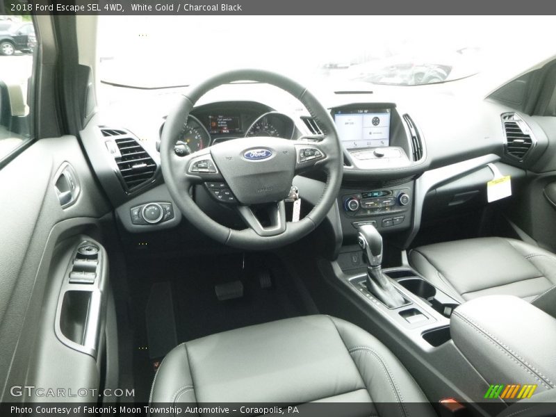 White Gold / Charcoal Black 2018 Ford Escape SEL 4WD