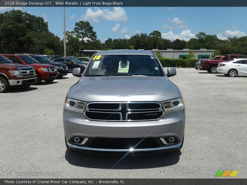 Billet Metallic / Light Frost Beige/Black 2018 Dodge Durango SXT