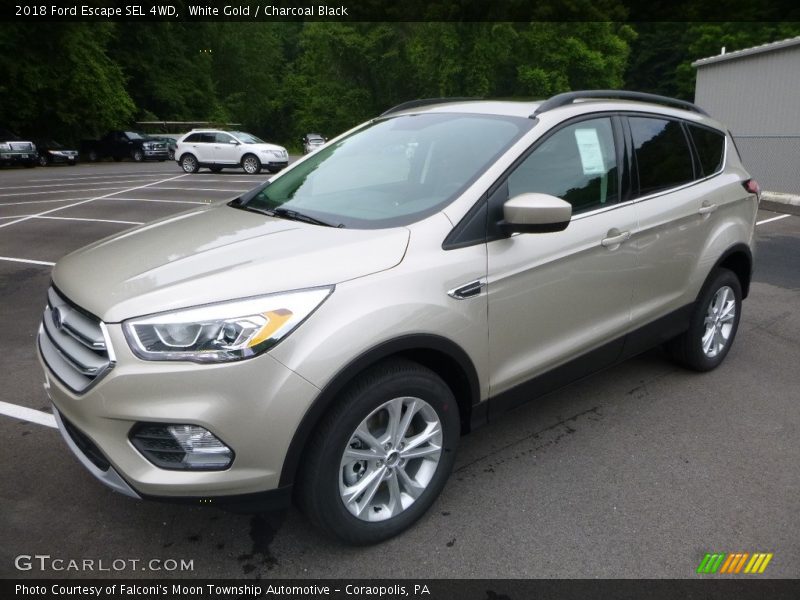 White Gold / Charcoal Black 2018 Ford Escape SEL 4WD