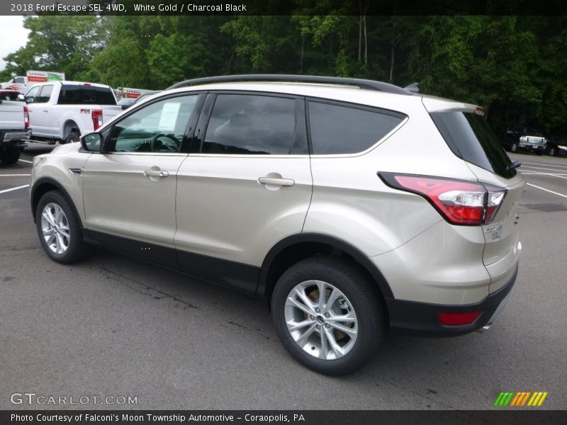 White Gold / Charcoal Black 2018 Ford Escape SEL 4WD
