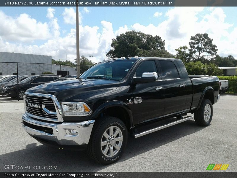 Brilliant Black Crystal Pearl / Black/Cattle Tan 2018 Ram 2500 Laramie Longhorn Mega Cab 4x4