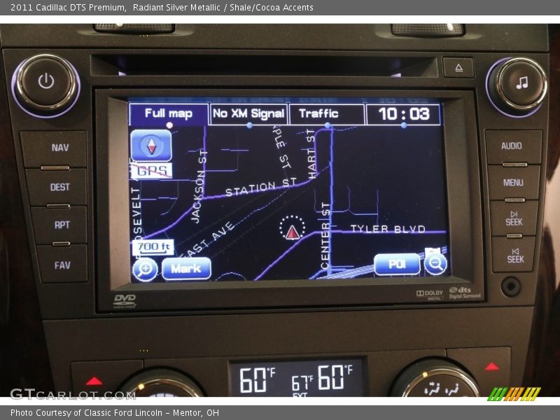 Radiant Silver Metallic / Shale/Cocoa Accents 2011 Cadillac DTS Premium
