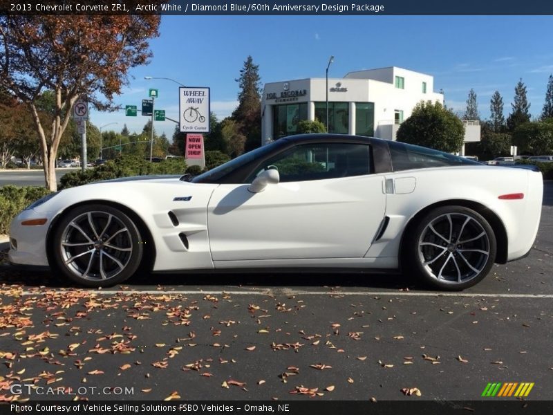 Arctic White / Diamond Blue/60th Anniversary Design Package 2013 Chevrolet Corvette ZR1