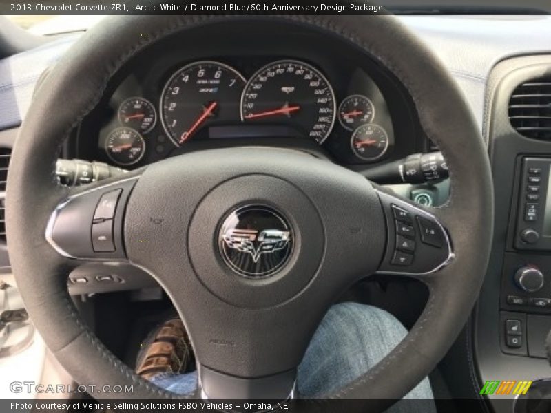 Arctic White / Diamond Blue/60th Anniversary Design Package 2013 Chevrolet Corvette ZR1