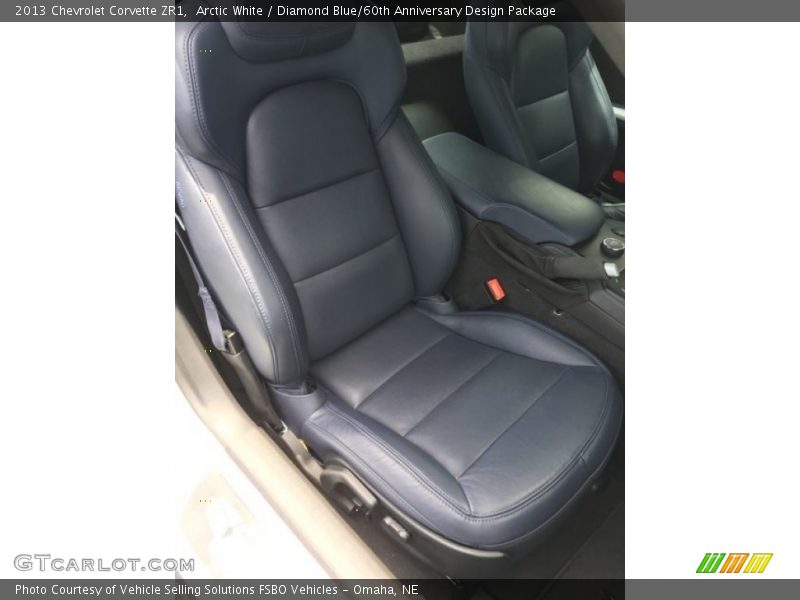 Arctic White / Diamond Blue/60th Anniversary Design Package 2013 Chevrolet Corvette ZR1