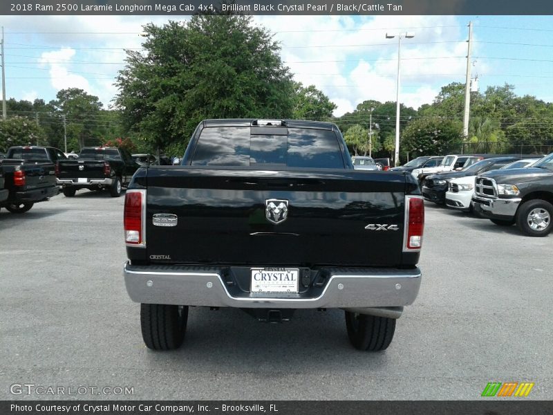 Brilliant Black Crystal Pearl / Black/Cattle Tan 2018 Ram 2500 Laramie Longhorn Mega Cab 4x4