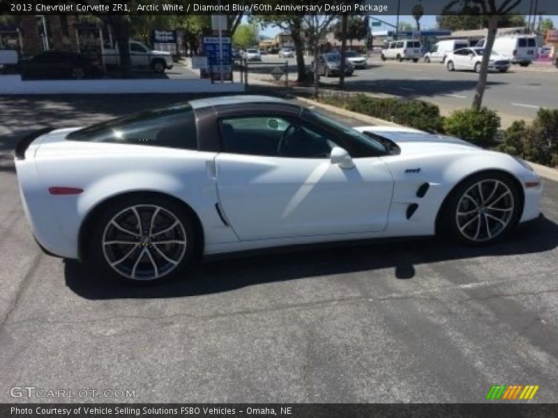 Arctic White / Diamond Blue/60th Anniversary Design Package 2013 Chevrolet Corvette ZR1