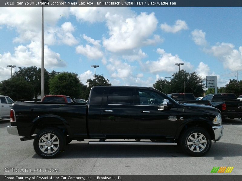 Brilliant Black Crystal Pearl / Black/Cattle Tan 2018 Ram 2500 Laramie Longhorn Mega Cab 4x4