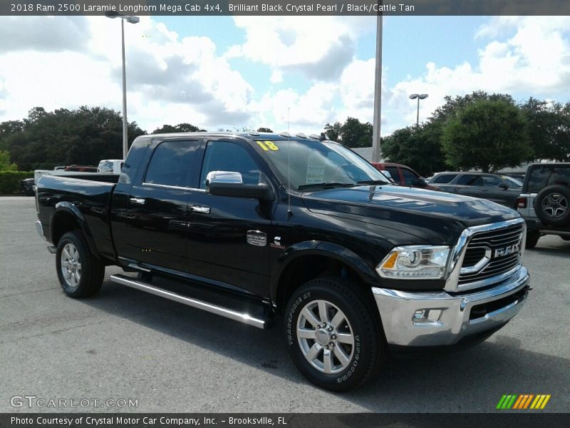 Brilliant Black Crystal Pearl / Black/Cattle Tan 2018 Ram 2500 Laramie Longhorn Mega Cab 4x4