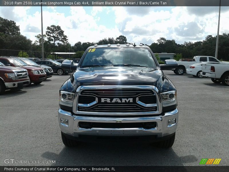 Brilliant Black Crystal Pearl / Black/Cattle Tan 2018 Ram 2500 Laramie Longhorn Mega Cab 4x4