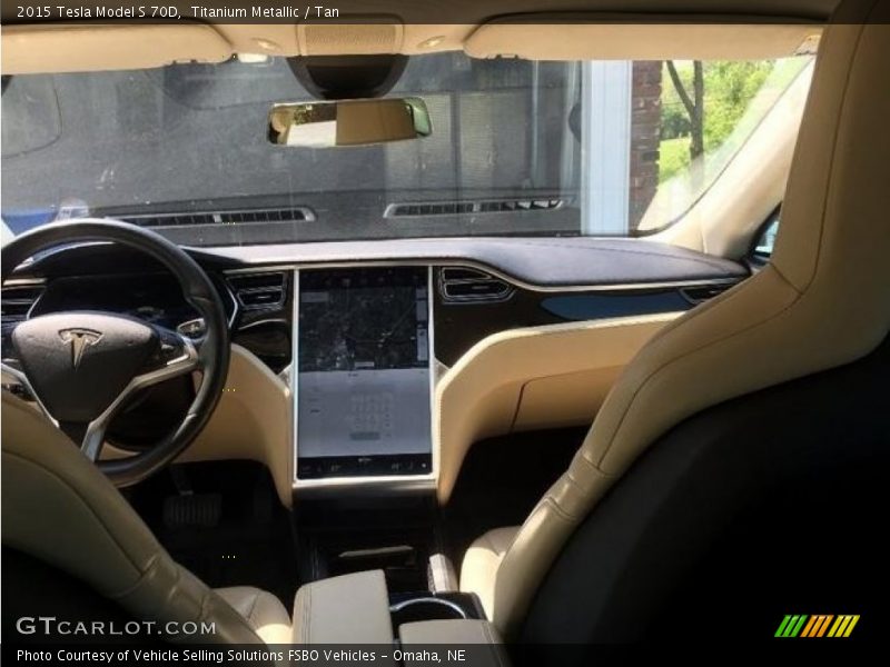 Titanium Metallic / Tan 2015 Tesla Model S 70D