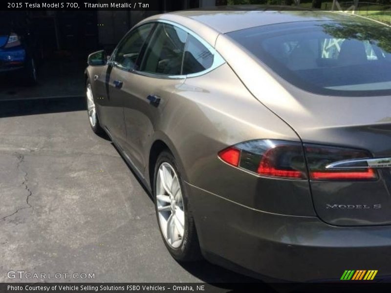 Titanium Metallic / Tan 2015 Tesla Model S 70D