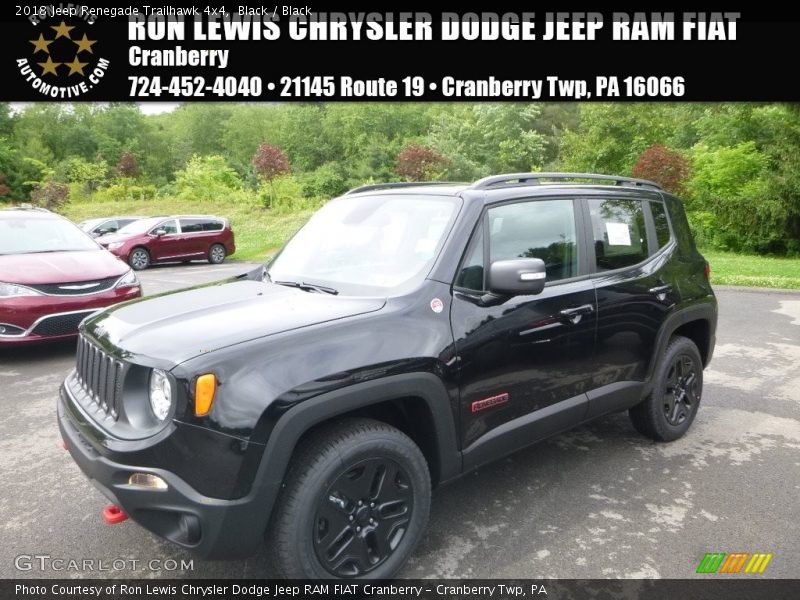 Black / Black 2018 Jeep Renegade Trailhawk 4x4