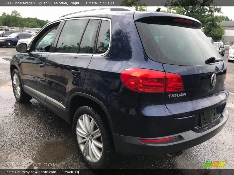 Night Blue Metallic / Beige 2012 Volkswagen Tiguan SE 4Motion