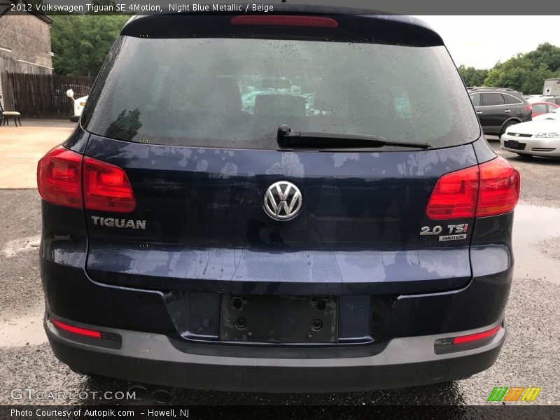 Night Blue Metallic / Beige 2012 Volkswagen Tiguan SE 4Motion