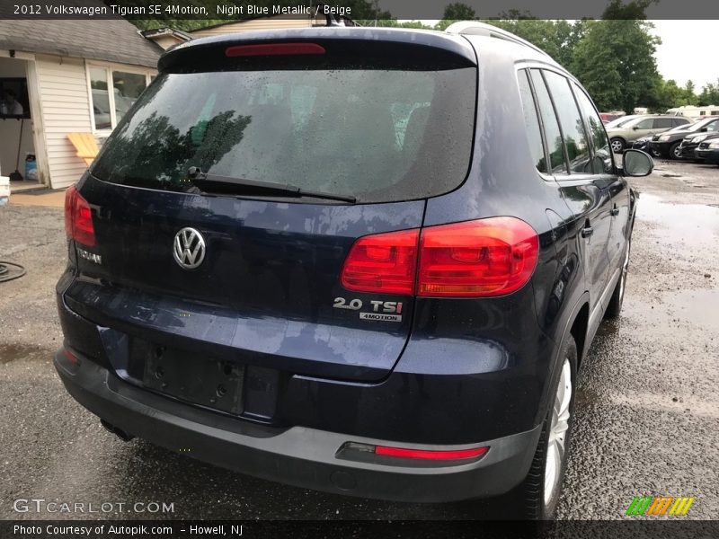Night Blue Metallic / Beige 2012 Volkswagen Tiguan SE 4Motion