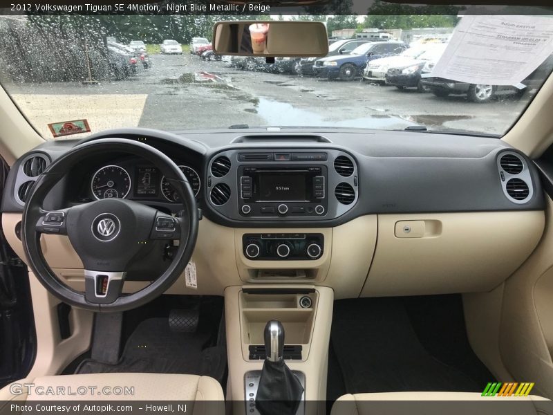 Night Blue Metallic / Beige 2012 Volkswagen Tiguan SE 4Motion