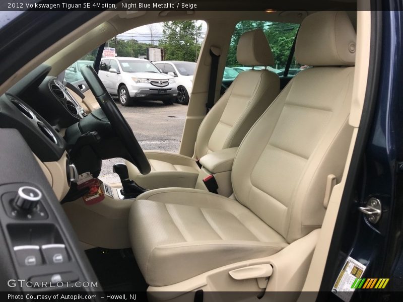 Night Blue Metallic / Beige 2012 Volkswagen Tiguan SE 4Motion