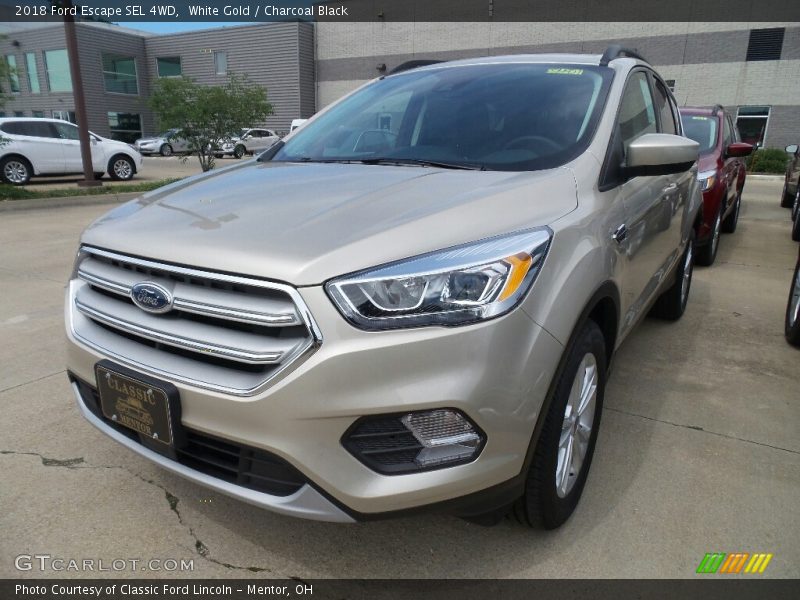 White Gold / Charcoal Black 2018 Ford Escape SEL 4WD