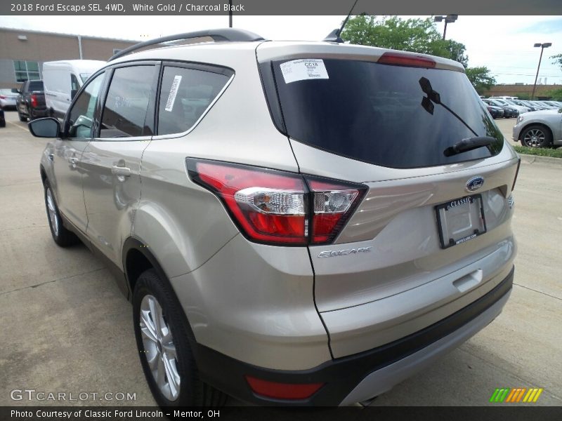 White Gold / Charcoal Black 2018 Ford Escape SEL 4WD