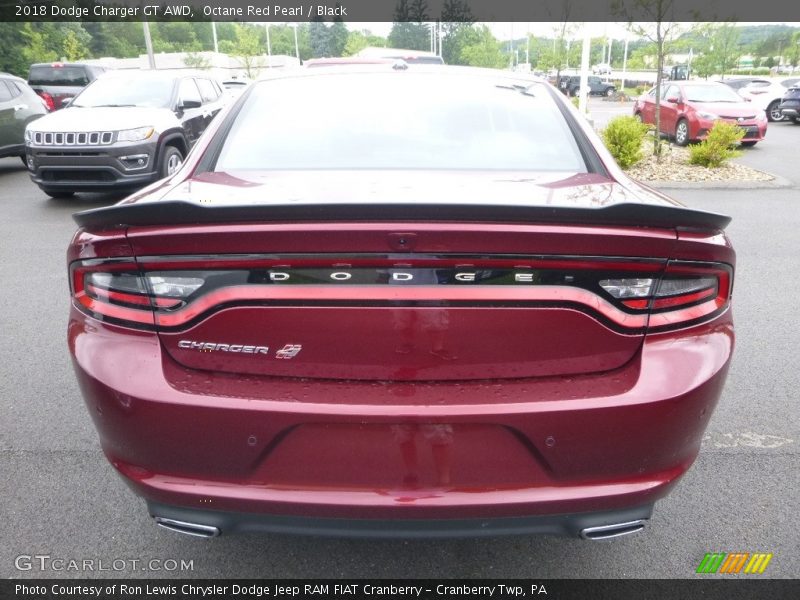 Octane Red Pearl / Black 2018 Dodge Charger GT AWD