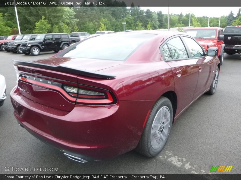 Octane Red Pearl / Black 2018 Dodge Charger GT AWD