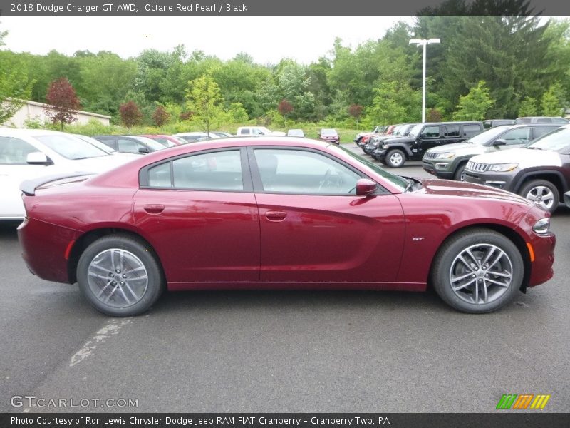 Octane Red Pearl / Black 2018 Dodge Charger GT AWD