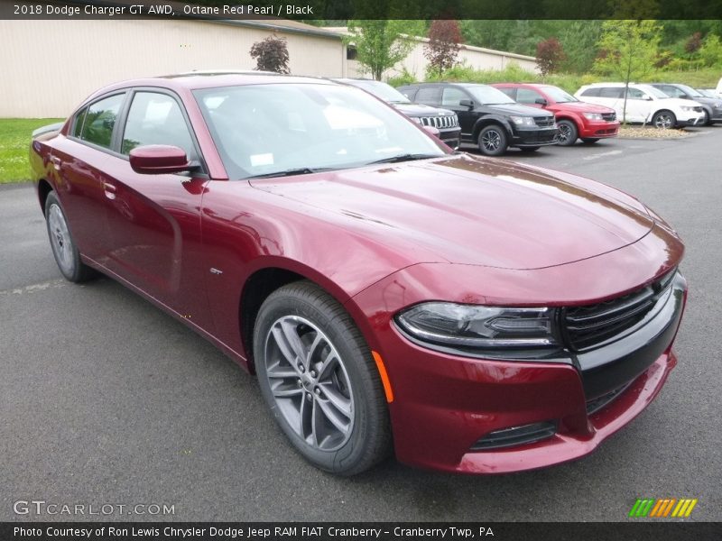 Octane Red Pearl / Black 2018 Dodge Charger GT AWD