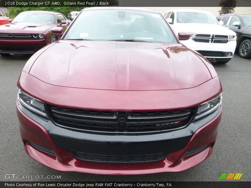 Octane Red Pearl / Black 2018 Dodge Charger GT AWD