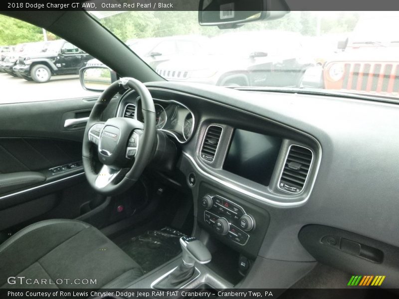 Octane Red Pearl / Black 2018 Dodge Charger GT AWD