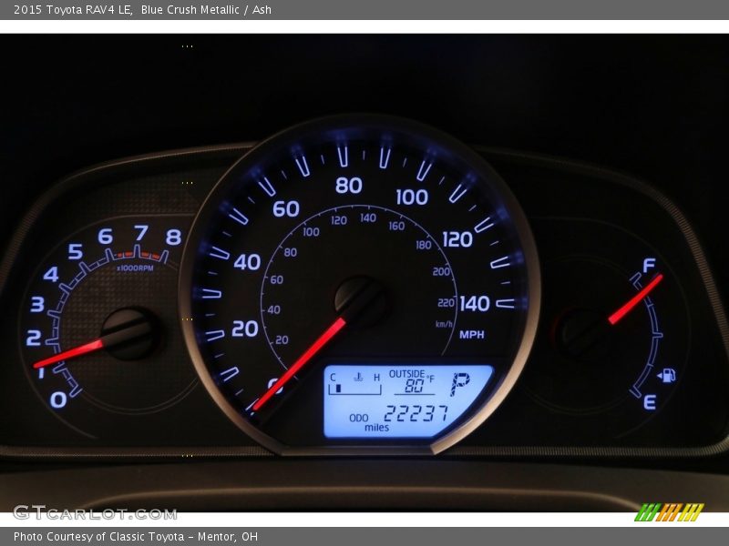 Blue Crush Metallic / Ash 2015 Toyota RAV4 LE