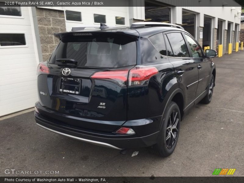 Galactic Aqua Mica / Black 2018 Toyota RAV4 SE AWD