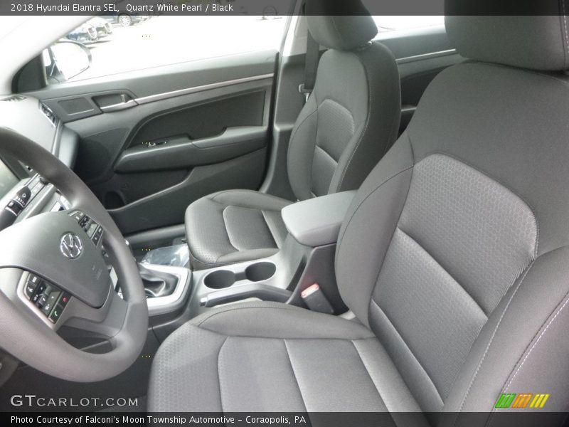 Quartz White Pearl / Black 2018 Hyundai Elantra SEL