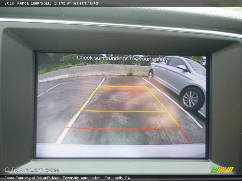 Quartz White Pearl / Black 2018 Hyundai Elantra SEL