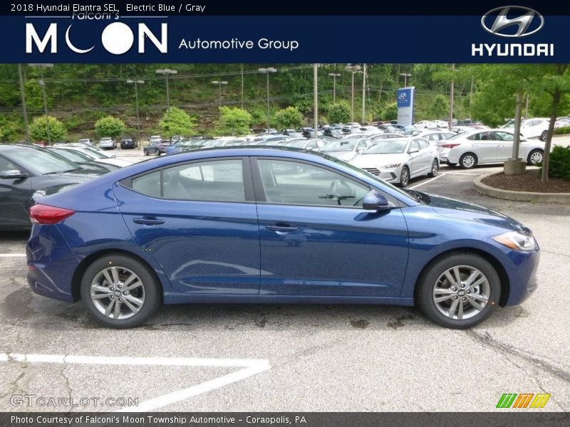 Electric Blue / Gray 2018 Hyundai Elantra SEL